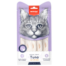 Wanpy Ton Balıklı ve Yengeçli Krema Kedi Ödül Maması 14gr (5'li)