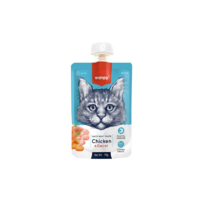 Wanpy Taze Tavuklu&Havuçlu Kedi Et Ezmesi 90 gr